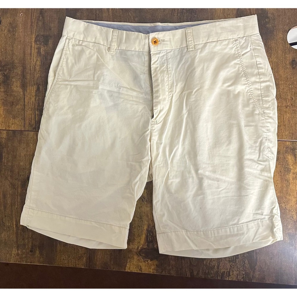 Polo Ralph Lauren Mens Classic Fit Chino Shorts Cream Off-White Size 32